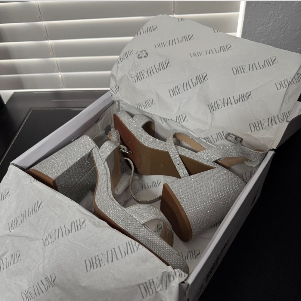 Silver Glitter Women's Wedge Sandals